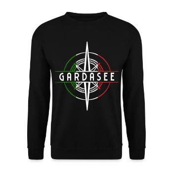 Lake garda - Unisex Sweatshirt - black - Front - Alina (178cm) & Michal (187cm)
