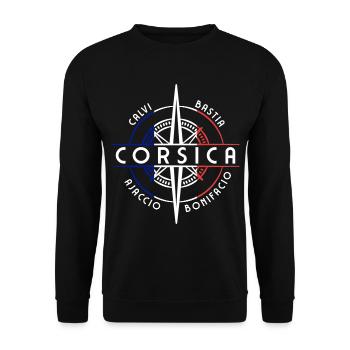 Korsika - Unisex Pullover - Schwarz - Vorne - Alina (178cm) & Michal (187cm)