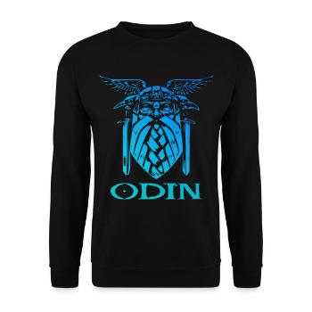Odin Wikinger Walhalla - Unisex Pullover - Schwarz - Vorne - Alina (178cm) & Michal (187cm)