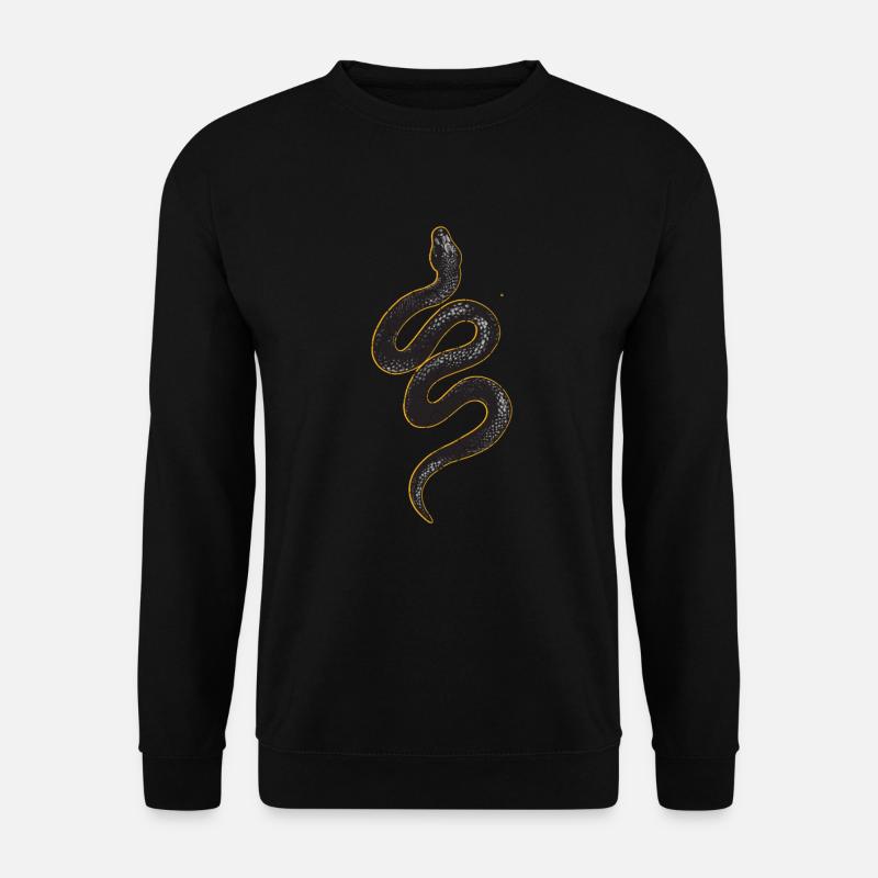 Schlange, Schlangenflüsterer Geschenk - Unisex Pullover - Schwarz