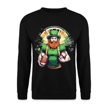 St. Patrick’s Day Shamrock Football américain - Sweat-shirt Unisexe - noir - Devant - Alina (178cm) & Michal (187cm)