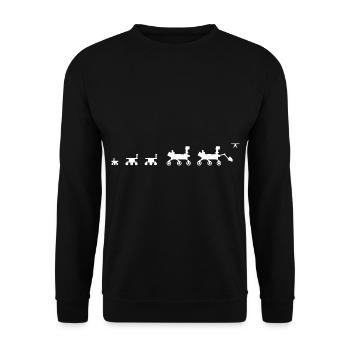 Mars Rover Evolution - Unisex Sweatshirt - black - Front - Alina (178cm) & Michal (187cm)