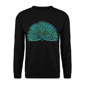 paon - Sweat-shirt Unisexe - noir - Devant - Alina (178cm) & Michal (187cm)