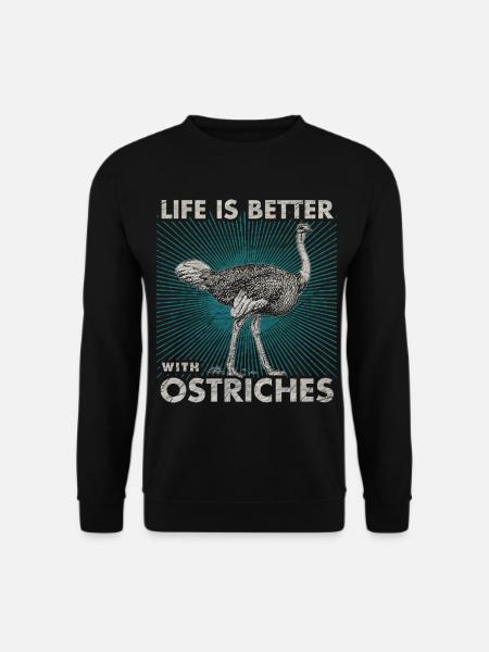 Strauß - Unisex Pullover - Schwarz