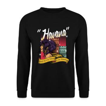 Havana Cuba Salsa Merengue - Sweat-shirt Unisexe - noir - Devant - Alina (178cm) & Michal (187cm)
