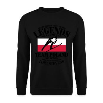 skoki narciarskie ski jumping zakopane - Unisex Pullover - Schwarz - Vorne - Alina (178cm) & Michal (187cm)