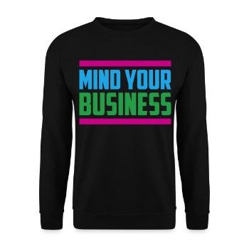 Mind Your Business | Colors changeable - Unisex Sweatshirt - black - Front - Alina (178cm) & Michal (187cm)
