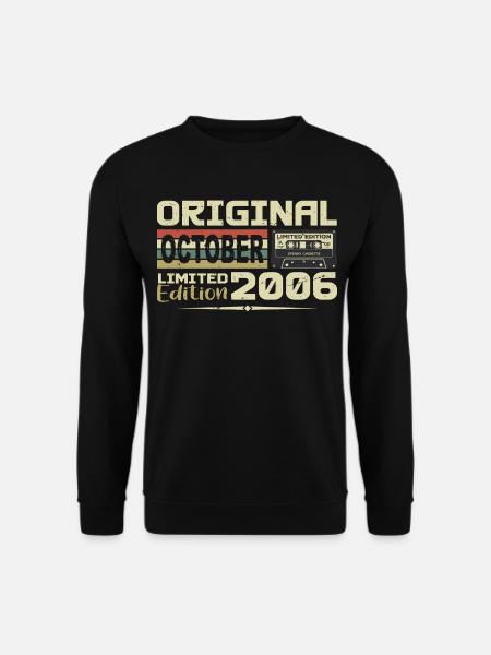 Geburtstag Oktober 2006 Original | Oktober 2006 - Unisex Pullover - Schwarz