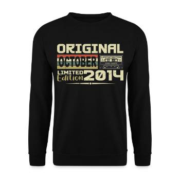 Birthday October 2014 Original | October 2014 - Unisex Sweatshirt - black - Front - Alina (178cm) & Michal (187cm)