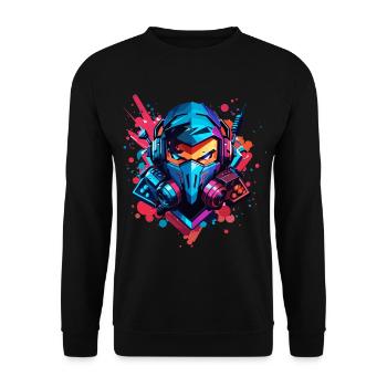 Gamer Gaming Games - Unisex Sweatshirt - black - Front - Alina (178cm) & Michal (187cm)