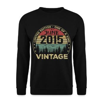 Gift June 2015 Birthday June 2015 June 2015 - Unisex Sweatshirt - black - Front - Alina (178cm) & Michal (187cm)