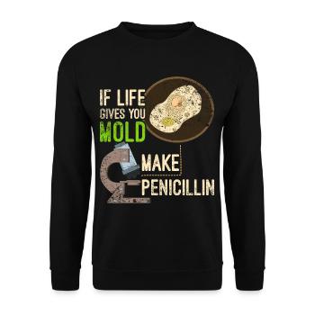 Biologie antibiotique de la pénicilline - Sweat-shirt Unisexe - noir - Devant - Alina (178cm) & Michal (187cm)