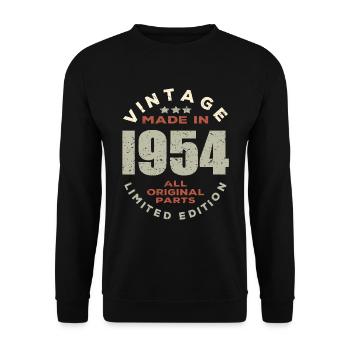 Vintage 1954 - Unisex Sweatshirt - black - Front - Alina (178cm) & Michal (187cm)