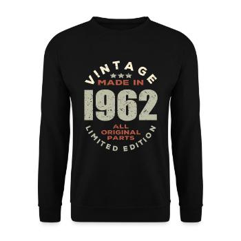 Vintage 1962 - Unisex Sweatshirt - black - Front - Alina (178cm) & Michal (187cm)