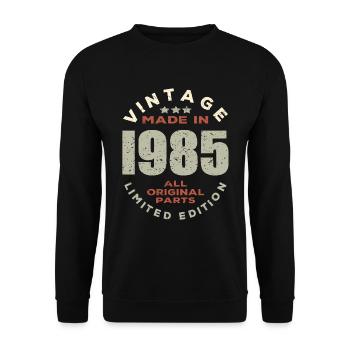 Vintage 1985 - Unisex Sweatshirt - black - Front - Alina (178cm) & Michal (187cm)