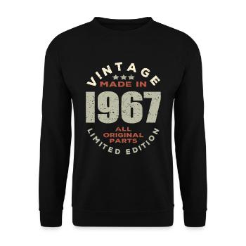 Vintage 1967 - Unisex Sweatshirt - black - Front - Alina (178cm) & Michal (187cm)