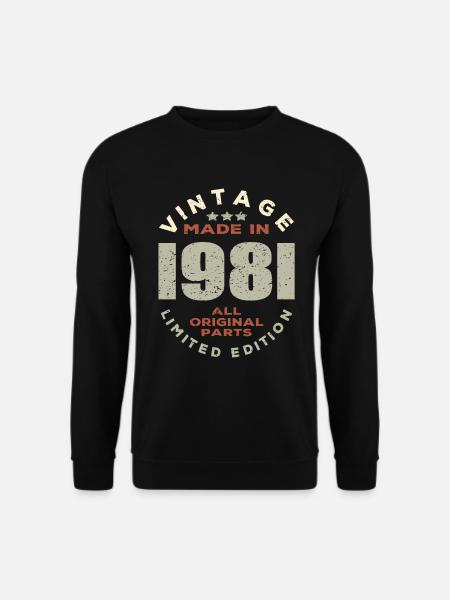 Vintage retro 1981 - Sweat-shirt Unisexe - noir