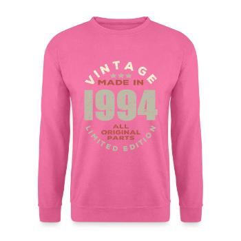 Vintage retro 1994 - Sweat-shirt Unisexe - rose - Devant