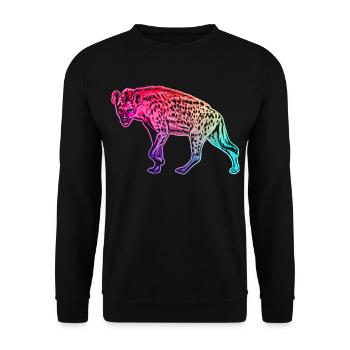 Hyène - Sweat-shirt Unisexe - noir - Devant - Alina (178cm) & Michal (187cm)
