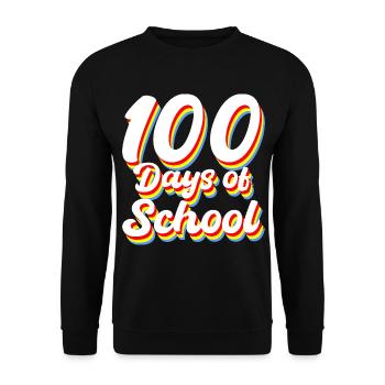 100 jours de cadeau scolaire - Sweat-shirt Unisexe - noir - Devant - Alina (178cm) & Michal (187cm)
