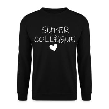 SUPER COLLÈGUE COEUR - Sweat-shirt Unisexe - noir - Devant - Alina (178cm) & Michal (187cm)
