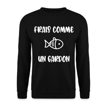 Frisch wie eine Kakerlake - Unisex Pullover - Schwarz - Vorne - Alina (178cm) & Michal (187cm)