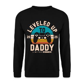 Promu au rang de Papa 2025 - Sweat-shirt Unisexe - noir - Devant - Alina (178cm) & Michal (187cm)