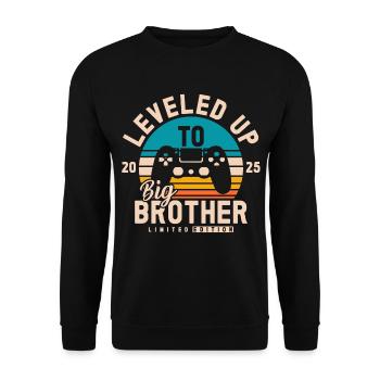 Promu grand frère en 2025 - Sweat-shirt Unisexe - noir - Devant - Alina (178cm) & Michal (187cm)