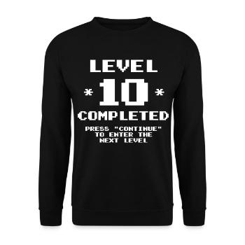 Level 10 - Unisex Sweatshirt - black - Front - Alina (178cm) & Michal (187cm)