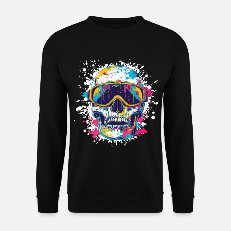 Skull Ski Ski Goggles - Unisex Sweatshirt - black