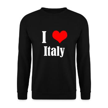 I love Italy - Sweat-shirt Unisexe - noir - Devant - Alina (178cm) & Michal (187cm)