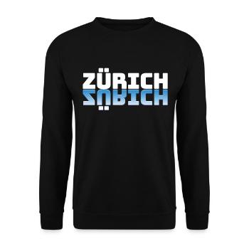 Zürich - Züri - Zurich - Unisex Pullover - Schwarz - Vorne - Alina (178cm) & Michal (187cm)