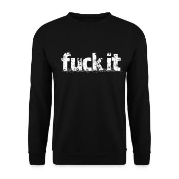 FUCK IT - Sweat-shirt Unisexe - noir - Devant - Alina (178cm) & Michal (187cm)
