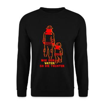 Feuerwehrfrau Spruch Freiwillige Feuerwehr Jugendf - Unisex Pullover - Schwarz - Vorne - Alina (178cm) & Michal (187cm)