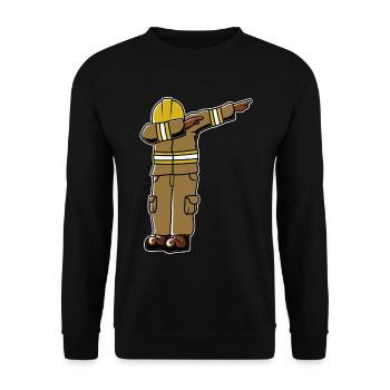Youth Fire Brigade Volunteer Fire Brigade Association Fire - Unisex Sweatshirt - black - Front - Alina (178cm) & Michal (187cm)