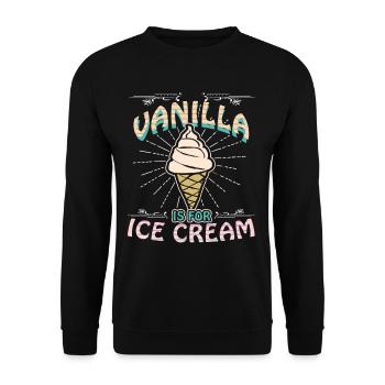 Vanilla is for Ice Cream Retro Femdom Slave Bond - Unisex Sweatshirt - black - Front - Alina (178cm) & Michal (187cm)