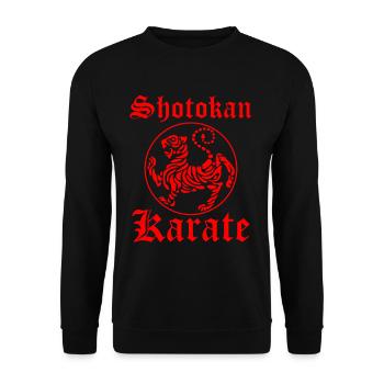 Shotokan Karate Judo Kampfsport Symbol Kick-Traini - Unisex Pullover - Schwarz - Vorne - Alina (178cm) & Michal (187cm)
