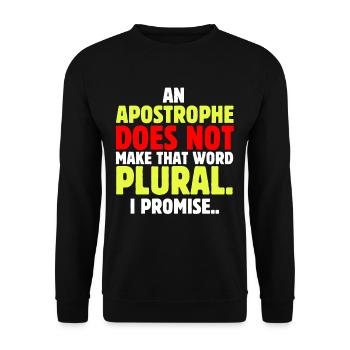 Punctuation day English teacher grammar grammar - Unisex Sweatshirt - black - Front - Alina (178cm) & Michal (187cm)