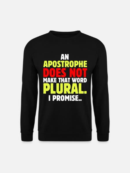 Interpunktionstag Englischlehrer Grammatik Grammat - Unisex Pullover - Schwarz