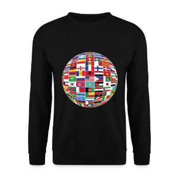 Flaggen der Länder Nationaler hispanisch-amerikani - Unisex Pullover - Schwarz - Vorne - Alina (178cm) & Michal (187cm)