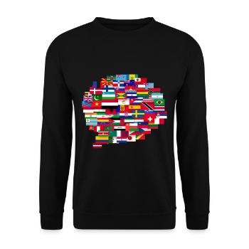 Flaggen der Länder Nationales Erbe Patriotisches M - Unisex Pullover - Schwarz - Vorne - Alina (178cm) & Michal (187cm)