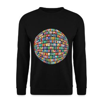 Drapeaux des pays Couleurs du monde patriotique national - Sweat-shirt Unisexe - noir - Devant - Alina (178cm) & Michal (187cm)
