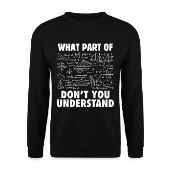 Math equations of which you can get the forms - Unisex Sweatshirt - black - Front - Alina (178cm) & Michal (187cm)