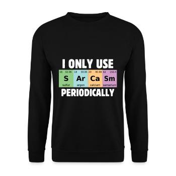 Lustige Wissenschaft Ich benutze Sarkasmus nur per - Unisex Pullover - Schwarz - Vorne - Alina (178cm) & Michal (187cm)