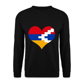 Drapeau de l'Artsakh Origine Fière Arménie forte #a - Sweat-shirt Unisexe - noir - Devant - Alina (178cm) & Michal (187cm)