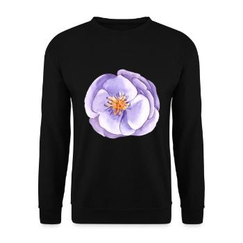 Aquarell Blumige Brautjungfer Rosa Rosen Brautnatu - Unisex Pullover - Schwarz - Vorne - Alina (178cm) & Michal (187cm)