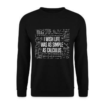 Mathe-Liebhaber, denen ich wünschte, das Leben wär - Unisex Pullover - Schwarz - Vorne - Alina (178cm) & Michal (187cm)