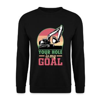 Funny Bagger Your Hole Is My Goal RC Toy Constr - Unisex Sweatshirt - black - Front - Alina (178cm) & Michal (187cm)