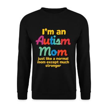 Autism Mom God Gift Autistic Awareness Fami - Unisex Sweatshirt - black - Front - Alina (178cm) & Michal (187cm)