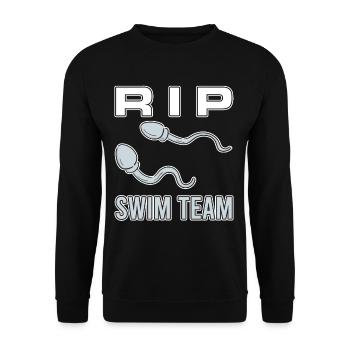 Funny Vasectomy RIP Swimming Team Surgery Humor - Unisex Sweatshirt - black - Front - Alina (178cm) & Michal (187cm)